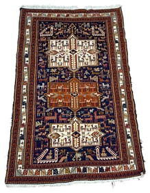 Vintage Shirvan Marasali Prayer Rug