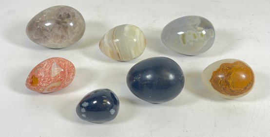 Lot of Egg Shaped Minerals / Crystals