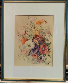 Beatrice Leonard Still Life Floral Vase of Flowers 1936