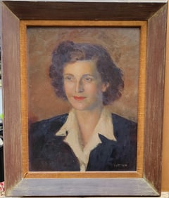 Endre Veszpremi O/B Portrait of a Hungarian Woman