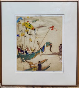 Dorsey Potter Tyson L/E Etching Dragon Boat Festival, 1929