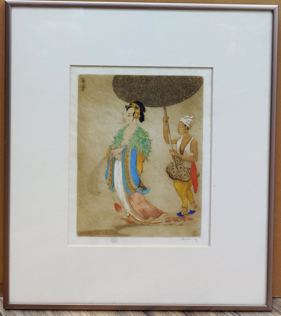 Dorsey Potter Tyson L/E Etching Titled A Princess, 1930 (1 of 7)