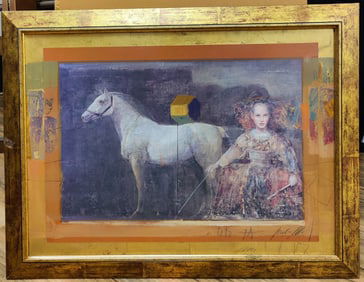 Mersad Berber, Infanta & Horses I, Mixed Media, 1999