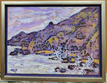 Arie Smit O/C Modernist Indonisian Landscape, 1993