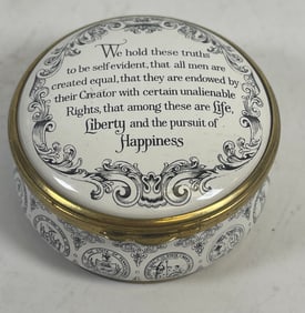 Cartier Enamel Bicentenary of the Declaraion of Independence Trinket Box