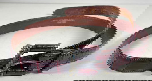 Kieselstein Cord Sterling Silver & Alligator Belt