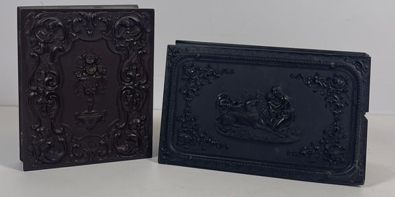 Lot of 2 Union Gutta Percha Photo Cases