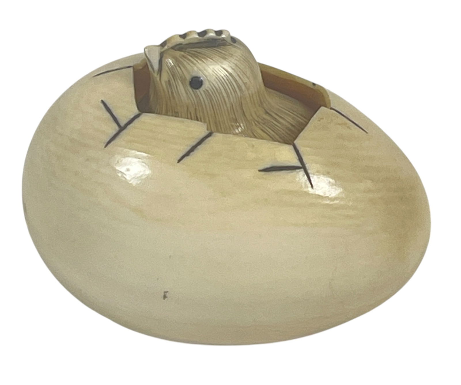 19th Century Chick in Egg Netsuke Artist Signed (1 of 5)
