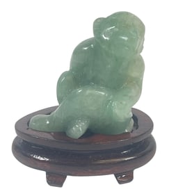 18/19 Century Jade Carving of Monkey