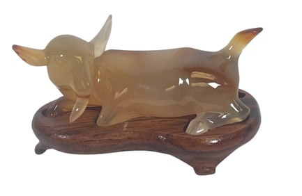 19th Century Asian Carved Carnelian Buffalo