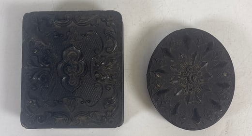 (2) 1830s Daguerrotypes in Gutta Percha Photo Cases
