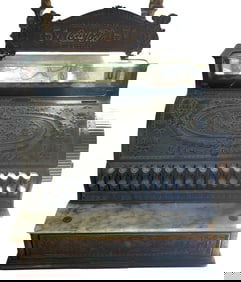 Brass National Cash Register with Coca Cola Sign