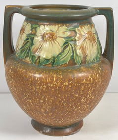 Roseville Dahlrose Art Pottery Two Handled Vase
