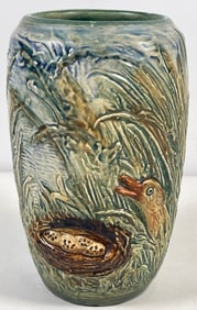 Arts & Crafts Weller Pottery Glendale Birds in Flight Vase