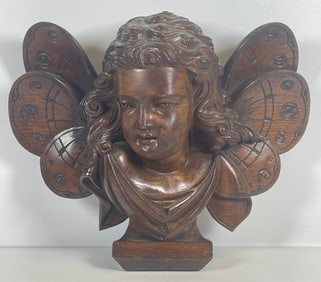 19th Century Baroque Hand Carved Wooden Architectural Element