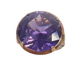 Estate 14k Yellow Gold & Amethyst Ring size 5