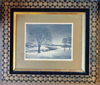 Samuel Margolies Etching Titled "Still as the Night"