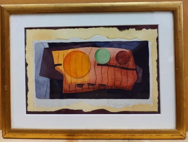 Helga Roht Poznanski Abstract Expressionist W/C Shapes