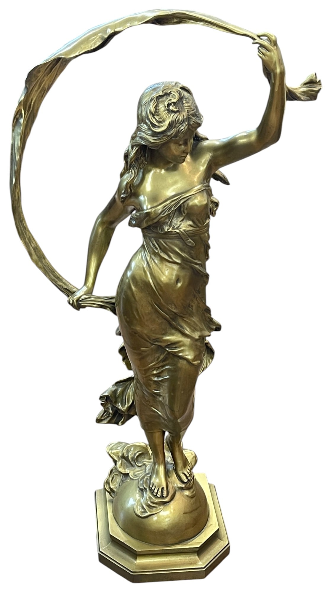 Art Nouveau After Auguste Moreau (French, 1855-1919) L'Aurore Figural Bronze (1 of 10)