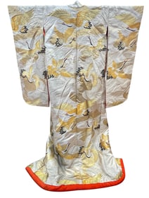 Vintage Japanese Kimono Classic Uchikake Wedding Embroidered Overcoat