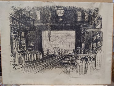 Joseph Pennell Lithograph Titled "Shell Factory, No. 2", 1917