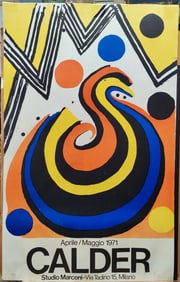 Alexander Calder Studio Marconi, Milano Exhibition Poster