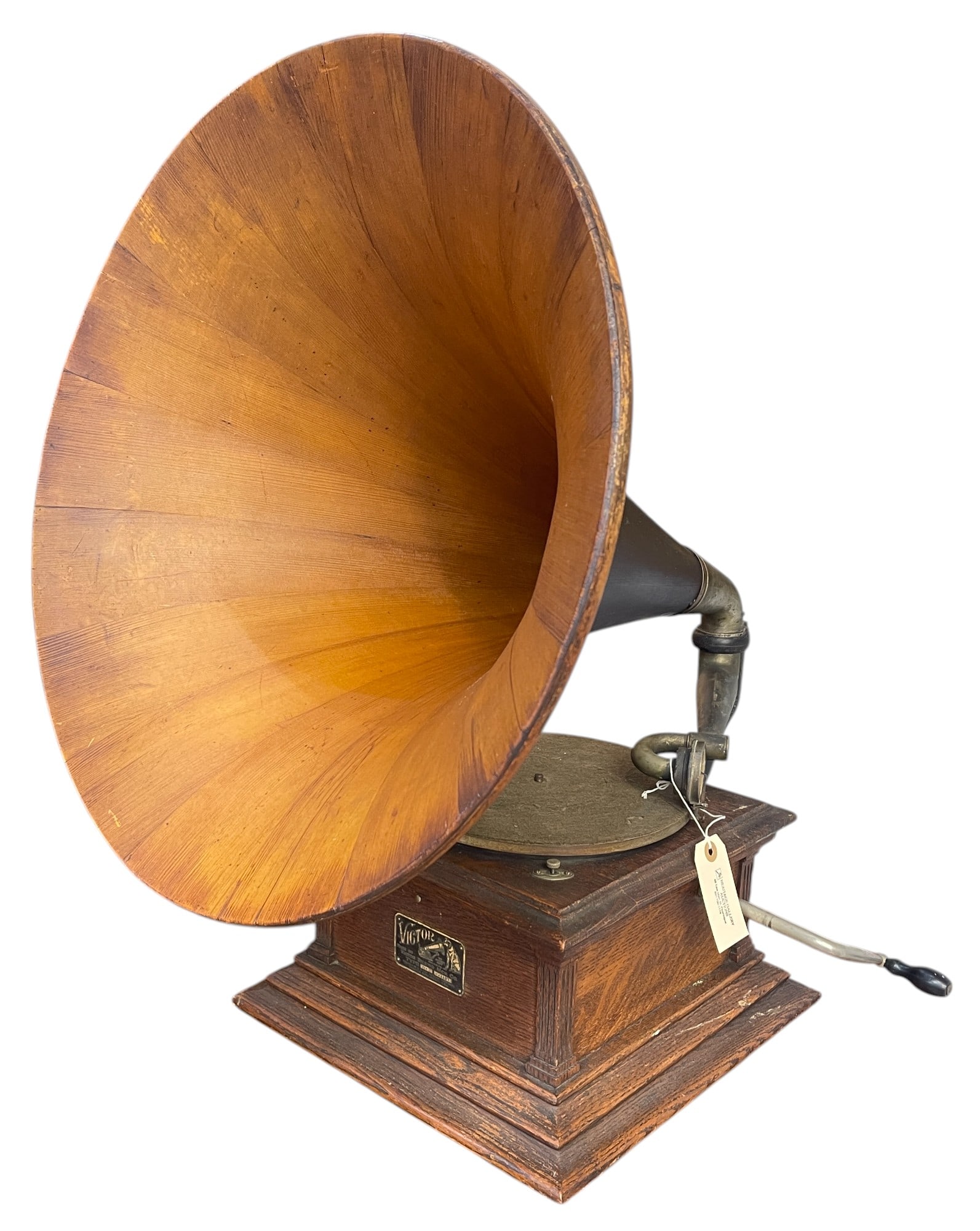 Antique Victor III Phonograph with Wood Horn (1 of 7)
