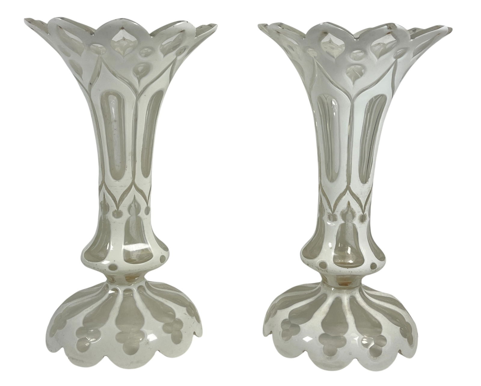 Pair Bohemian Cut to Clear Lusters (1 of 6)