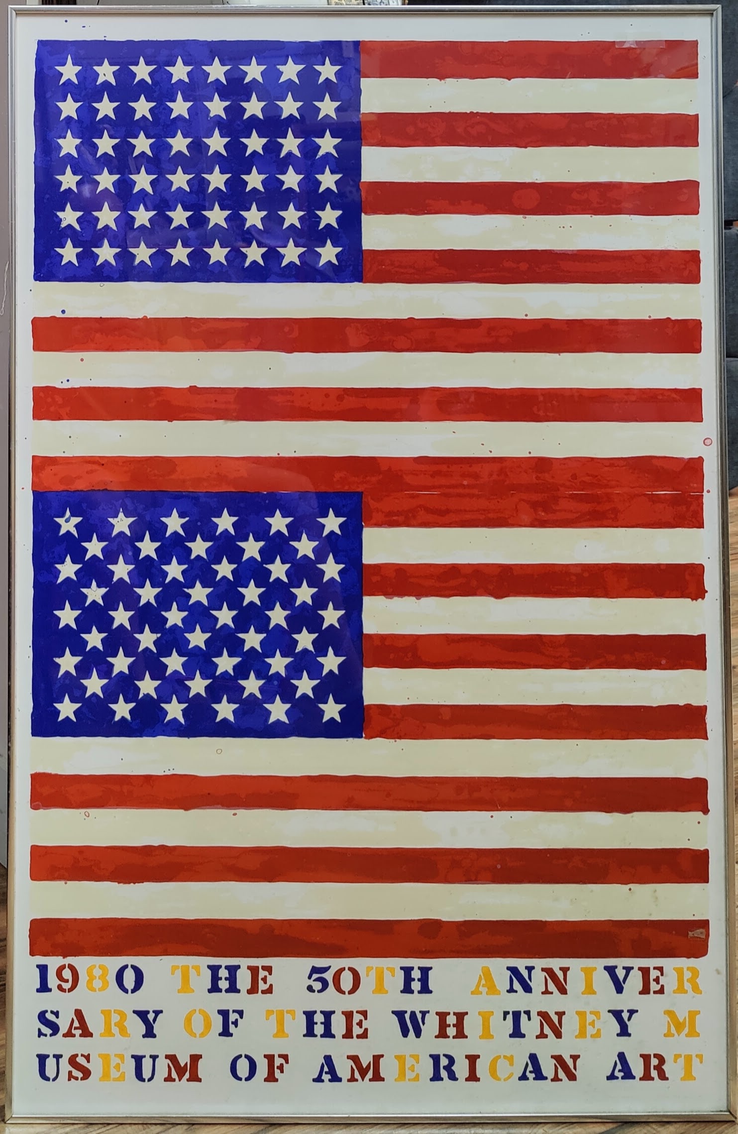 Jasper Johns American Flag Whitney Museum Poster 1980