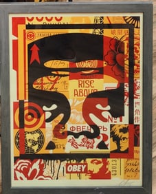 Shepard Fairey Face Collage Lithograph OBEY No. 3, 2019