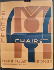 Alan Siegel, Radich Gallery, New York Chairs Exhibition Poster