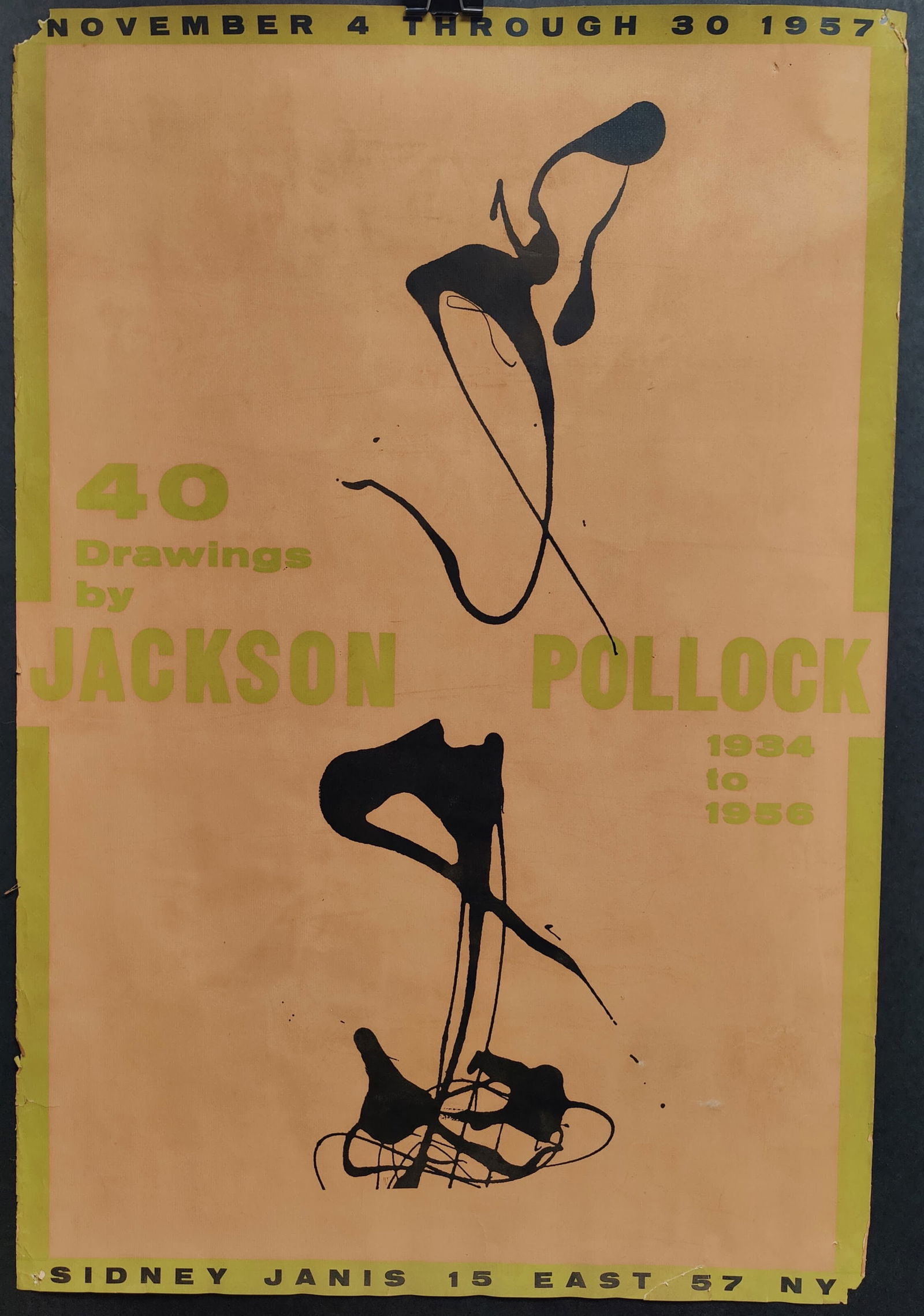 Jackson Pollock, Janis Gallery, 40 Drawings Poster c. 1950s (1 of 11)