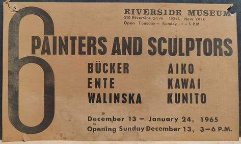 PAINTERS AND SCULPTORS Riverside Museum Poster c. 1950s