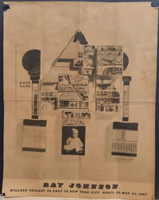 Ray Johnson Willard Gallery, NYC, Exhibition Poster 1967