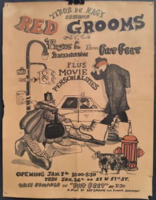 Red Grooms Tibor Nagy Pop Art Movie Poster From Fat Feet