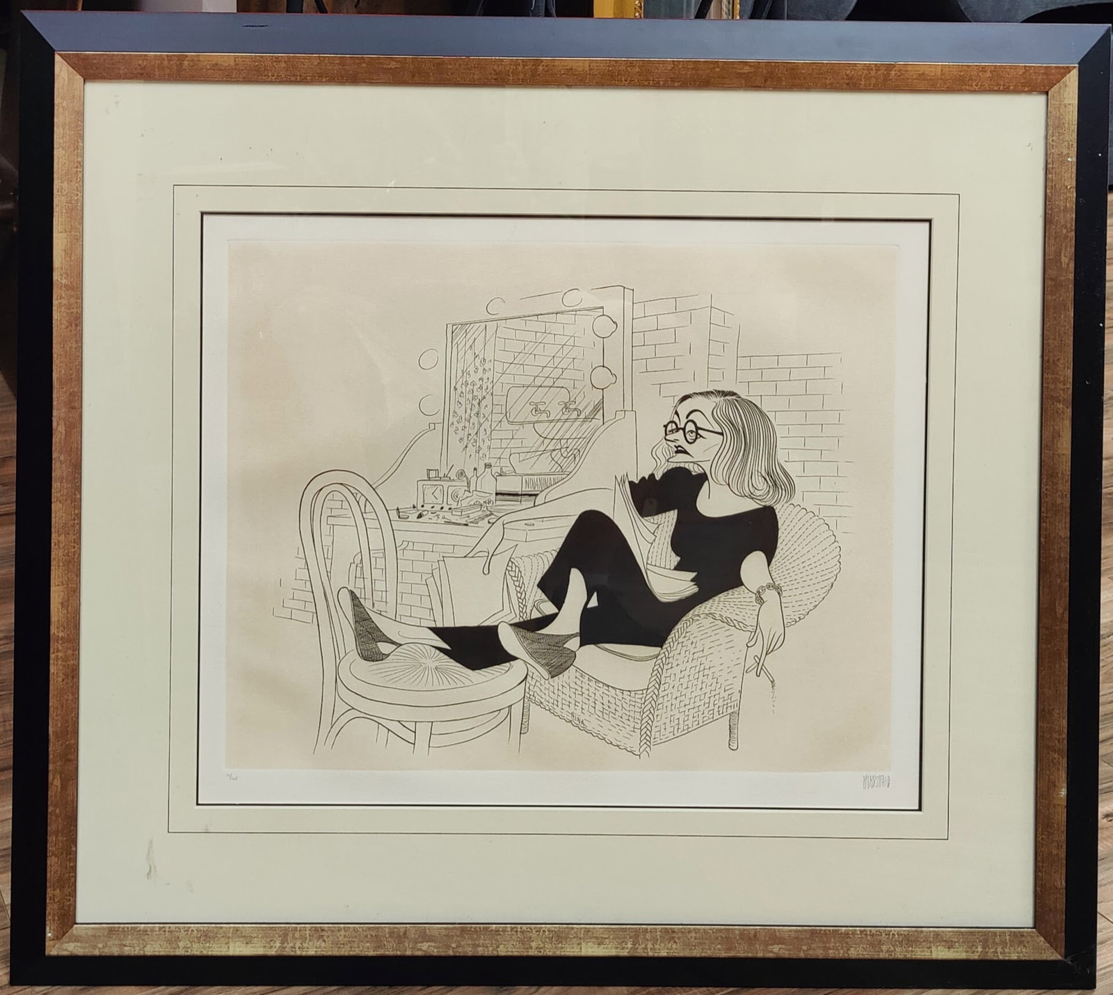 Al Hirschfeld L/E Etching Tallulah Bankhead Dressing Room (1 of 4)