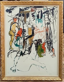 Renato Guttuso L/E Color Lithograph Titled Crocifissione