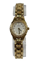 Solid 14k Yellow Gold & Diamond Movado Ladies Wristwatch w/ Box