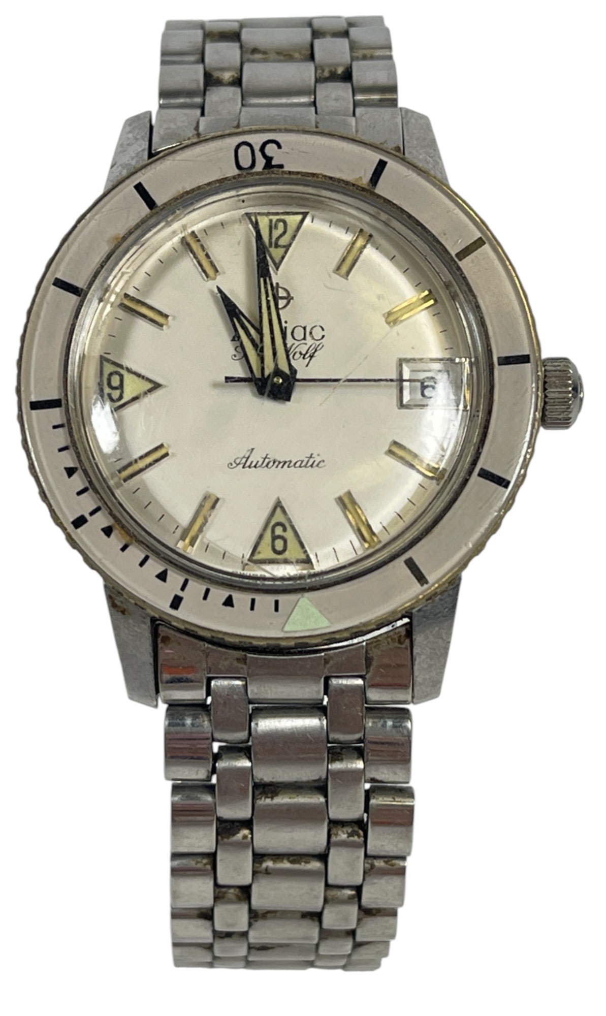 Vintage Zodiac Sea Wolf Automatic with Date Wristwatch (1 of 7)