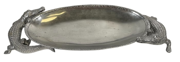 Large Arthur Court Alligator Serving Tray