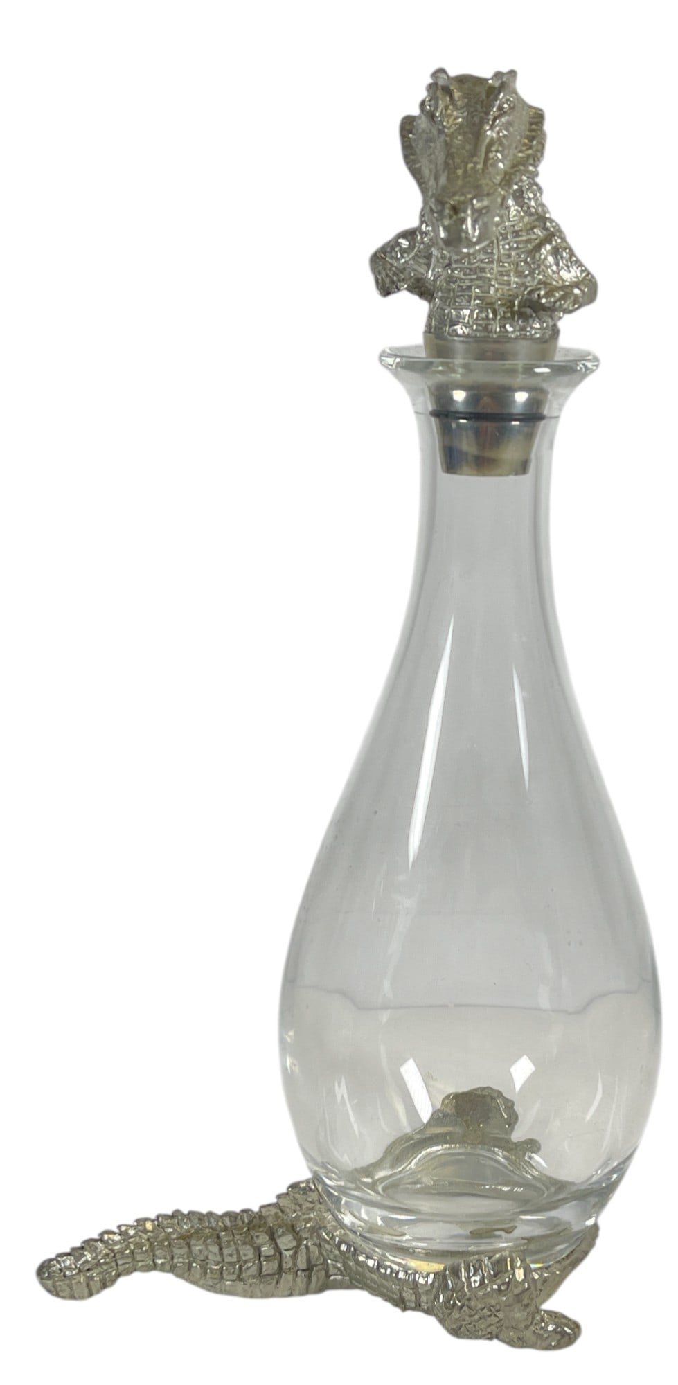 Frankli Wild Crystal & Pewter Aligator Decanter (1 of 6)