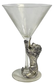 Arthur Court Safari Martini Glass Lion