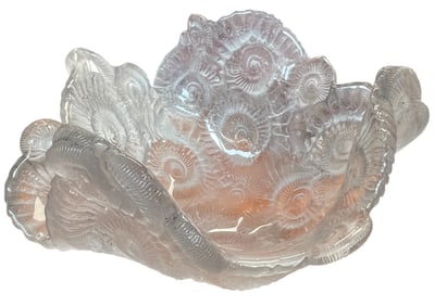 Amanda Brisbane Glass Sculpture Bowl "Frozen Water"