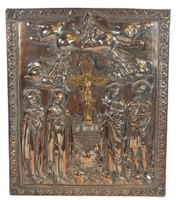 19th Century Russian Orthodox Icon Crucifixion of Jesus Christ