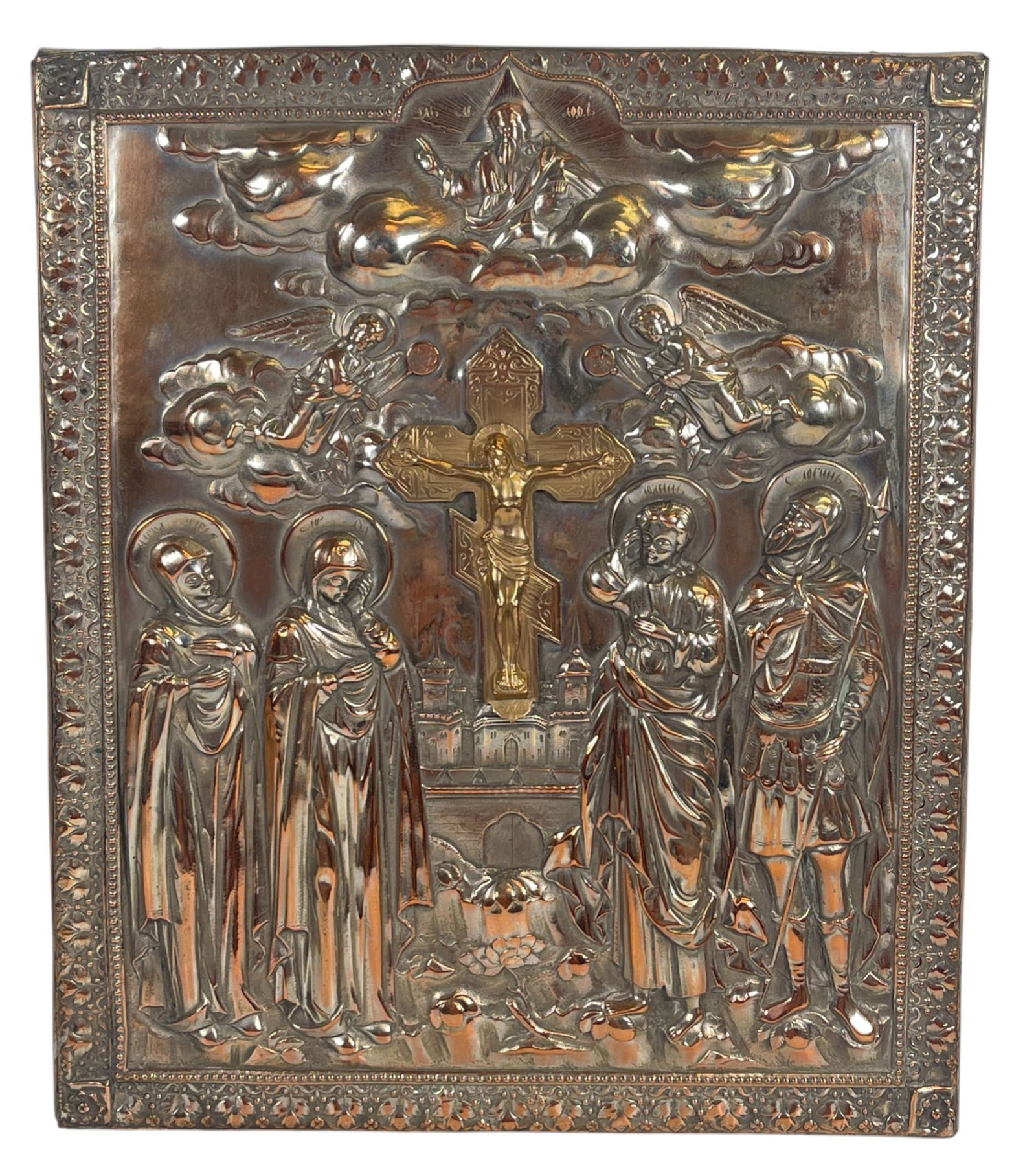 19th Century Russian Orthodox Icon Crucifixion of Jesus Christ (1 of 6)