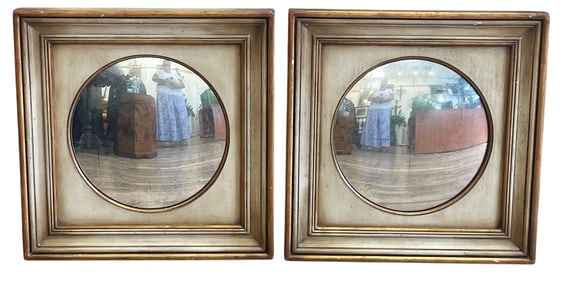 Pair John Richard Convex Mirrors