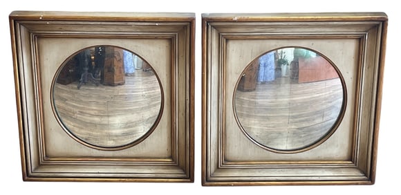 Pair John Richard Convex Mirrors