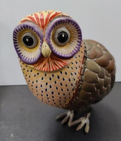 Sergio Bustamante Hand Painted Owl