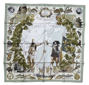 Hermes Limited Edition Samuel de Champlain Silk Scarf Never Worn