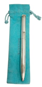 Vintage Tiffany & Co Sterling Silver Ball Point Pen with T Clip Handle